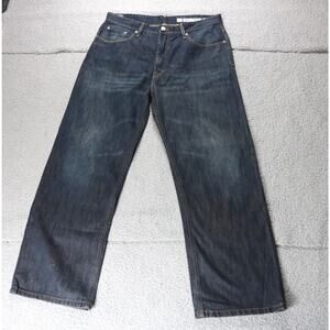 Havoc Jeans Mens 36 Blue Denim Whiskers Shine 107 Si Wash